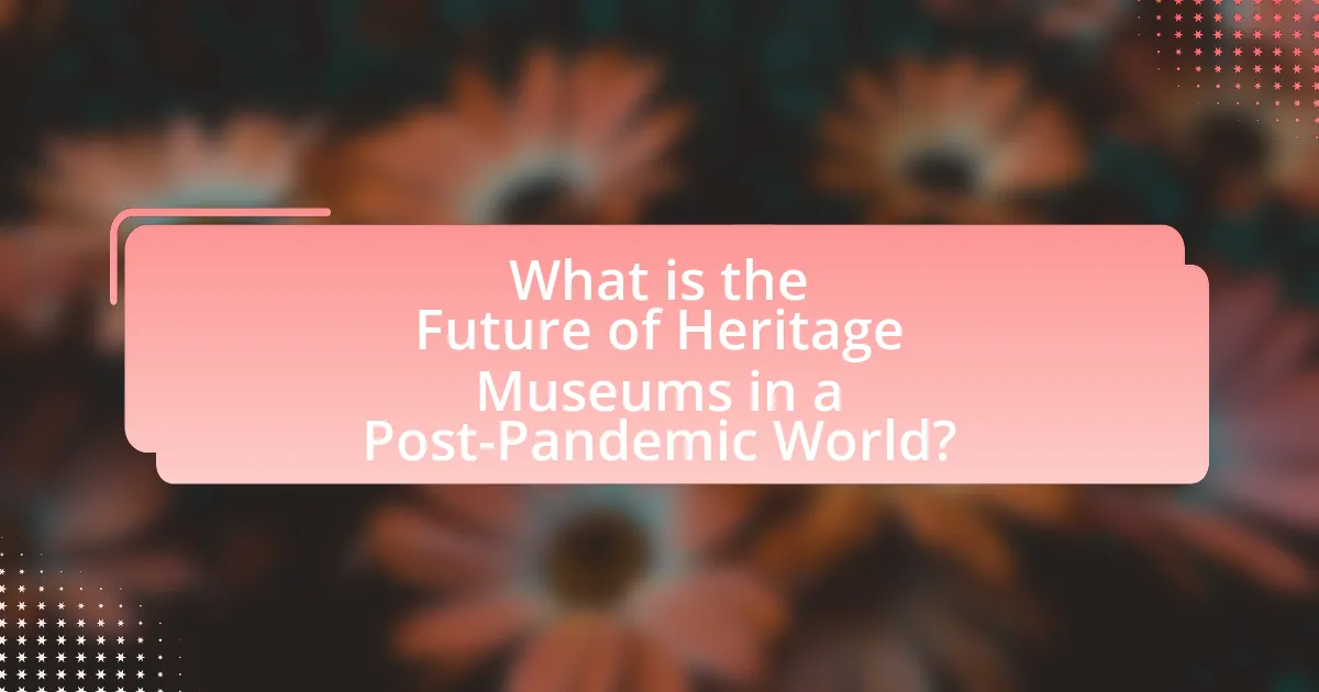 What is the Future of Heritage Museums in a Post-Pandemic World?