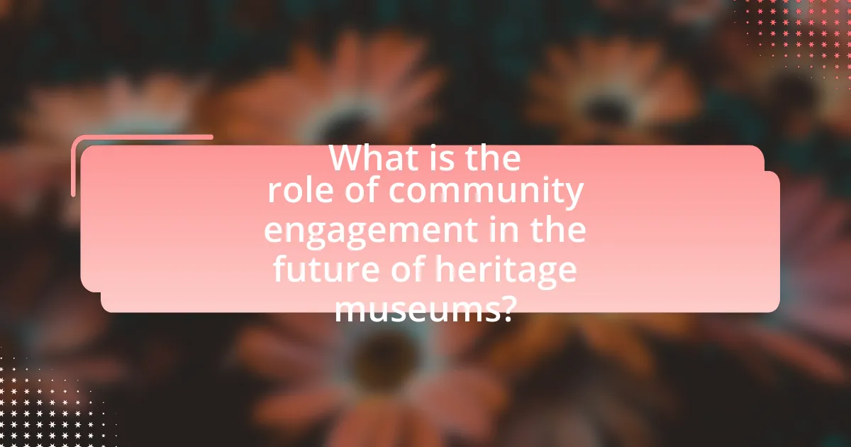 What is the role of community engagement in the future of heritage museums?